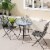 Slickblue - 3 Pieces Patio Bistro Set Outdoor Furniture Mosaic Table Chairs Perspective: back