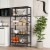 Slickblue 5-Tier Foldable Shelving Unit with Detachable Wheels and Anti-Toppling System Perspective: back