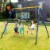 Slickblue Yellow 4-in-1 Kids Heavy Duty Multifunctional Swing Set for Indoor and Outdoor Use Perspective: back