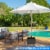 Slickblue 150 Pounds Patio Umbrella Base Stand Wheels Planter Outdoor Perspective: back