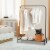 Slickblue Heavy Duty Clothes Stand Rack with Top Rod and Lower Storage Shelf Perspective: back