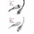 Naztech 15498 6 Ft. Titanium USB-C to Lightning Braided Cable - White Perspective: back