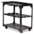 Sherlock Bar Cart in Tobacco Brown and Black Frame Perspective: back