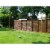 Open Goaaal JX-OGFJ3 Soccer Practice Net Rebounder Backstop with Goal, Junior Perspective: back