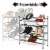 4-Tier Slide-N-Adjust Shoe Rack, Multi-Position, Expandable Organizer, Metal Perspective: back