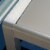 Coral Coral Outdoor Aluminum Dining Table with Tempered Glass Table Top Perspective: back