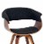 Armen Living Summer Modern Chair In Charcoal Fabric and Walnut Wood Perspective: back