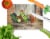 Rooster and Chickens by Daphne Baxter Glass Cutting Board Large Perspective: back
