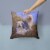 Old English Sheepdogs by Michael Herring Fabric Decorative Pillow Perspective: back