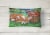 Corgi with the Racoon Apple Thief Canvas Fabric Decorative Pillow Perspective: back