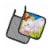 Carolines Treasures 6102PTHD White Cat Tea Time Pair of Pot Holders Perspective: back