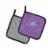 Carolines Treasures 8865PTHD Dragonfly on Purple Pair of Pot Holders Perspective: back