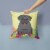 Carolines Treasures BB6006PW1414 Easter Eggs Pug Black Fabric Decorative Pillow Perspective: back