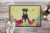 Easter Eggs Standard Schnauzer Salt and Pepper Doormat 18x27 Perspective: back