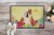 Easter Eggs English Bulldog Fawn White Indoor or Outdoor Mat 18x27 Perspective: back
