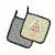 Carolines Treasures BB7305PTHD Decorated Cake on Green Pair of Pot Holders Perspective: back
