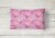 Carolines Treasures BB7564PW1216 Watercolor Hot Pink Hearts Canvas Fabric Decor Perspective: back