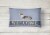 Welsh Corgi Cardigan Welcome Canvas Fabric Decorative Pillow, Blue Perspective: back
