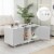 Slickblue 2-Door Cat Litter Box Enclosure with Winding Entry and Scratching Board Perspective: back