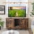 Slickblue 2-Door Cat Litter Box Enclosure with Winding Entry and Scratching Board Perspective: back