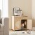 Slickblue Cat Litter Box Enclosure with Sisal Scratching Doors and Storage Perspective: back