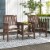 Slickblue Outdoor Fir Wood Loveseat with 2-Tier Side Table and 1.96 Umbrella Hole Perspective: back
