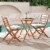 Slickblue Outdoor 3 Piece Acacia Wood Bistro Set with Cushions for Backyard Perspective: back