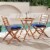 Slickblue Outdoor 3 Piece Acacia Wood Bistro Set with Cushions for Backyard Perspective: back