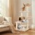 Slickblue 5-Layer Climbing Cat Tree with Sisal Scratching Posts and Washable Cushions Perspective: back