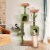 Slickblue Multi-level Cactus Cat Tree with Scratching Posts Ladder Double Condos and Toys Bed Perspective: back