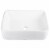 Aquaterior™ 19 x15 x5 Rectangle White Ceramic Porcelain Vessel Sink w/ Pop Up Drain Perspective: back