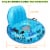 Inflatable Lounger Pool Float with a Rubber Handle Perspective: back