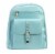 M Series Madison Leather Business Laptop Tablet Backpack - Aqua Blue Perspective: back