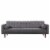 Armen Living Element Mid-Century Modern Sofa in Dark Gray Linen and Walnut Legs Perspective: back