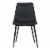 Monte Contemporary Dining Chair in Black Faux Leather with Black Powder Coated Metal Legs Perspective: back