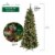 Garden Elements Artificial Pencil Fir Christmas Tree With Pine Cones, Multi-colored, 7.5 Ft Perspective: back