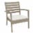 Siesta ISP004-DVR-CNA Artemis XL Outdoor Club Chair with Sunbrella Natural Cushion - Taupe - Perspective: back