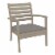 Siesta ISP004-DVR-CTA Artemis XL Outdoor Club Chair with Sunbrella Taupe Cushion - Taupe - s Perspective: back