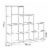 Kitcheniva Book Shelves Storage Organizer 9 Cube Gray Perspective: back