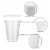 Kitcheniva Disposable Clear Plastic Cups With Flat Lids 16 oz Set of 100 Perspective: back