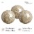 WHOLE HOUSEWARES | Glass Mosaic Orbs | Set of 3 | 4  Diameter | Black Silver Perspective: back