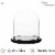 WHOLE HOUSEWARES 5.7 X6.5 X7.5  Glass Dome Cloche w/ Black MDF Base Perspective: back
