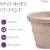 Crescent Garden Brunello Classic Rolled-Rim Plant Pot 14” (Weathered Stone) Perspective: back