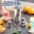 3pc Cocktail Shaker Set (24oz Cobbler Shaker) Perspective: back