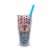 Grand Fusion Jumbo Size Silicone Shake Straws & Brush, Reusable 2-3ct packages Perspective: back