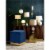 Meridian Furniture Jax Contemporary Velvet Ottoman/Stool in Navy Perspective: back