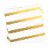 White with Gold Stripes Paper Beverage/Cocktail Napkins (600 Napkins) Perspective: back
