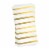 600 Napkins - White with Gold Stripes Paper Dinner Napkins Perspective: back