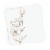 White with Gold Antique Floral Paper Beverage/Cocktail Napkins (600 Napkins) Perspective: back