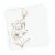 600 Napkins - White with Gold Antique Floral Paper Beverage/Cocktail Napkins Perspective: back